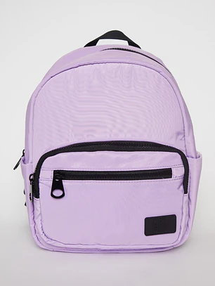 Mochila Cartera Tela Acolchada Mujer Lila