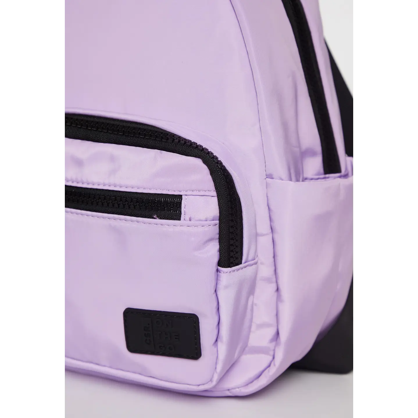 Mochila Cartera Tela Acolchada Mujer Lila 2