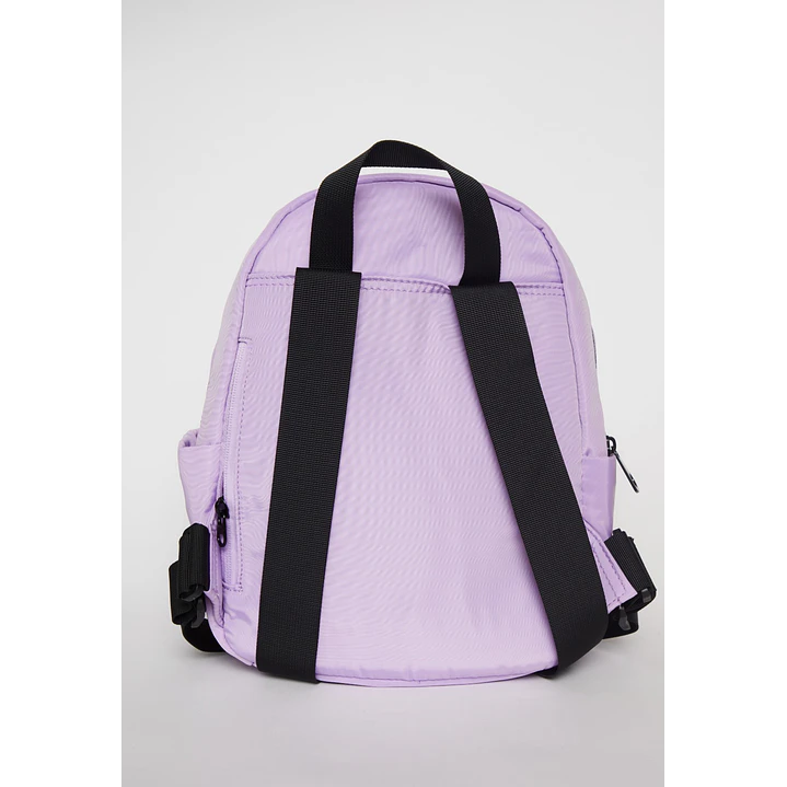 Mochila Cartera Tela Acolchada Mujer Lila 3