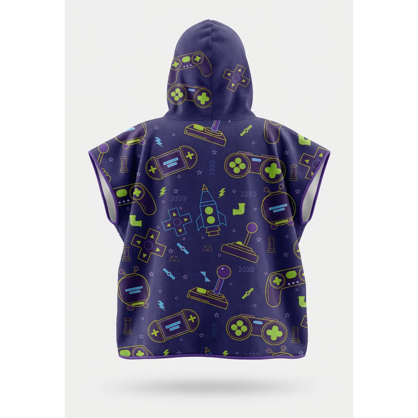 Toalla Con Gorro Gamer Niño Azul 2