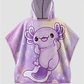 Toalla Con Gorro Ajolote Niña Morado - Miniatura 1