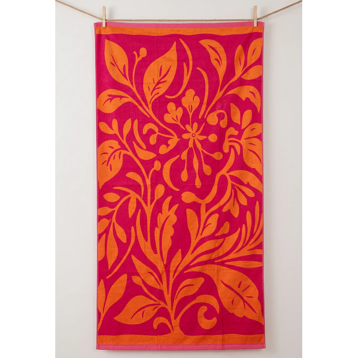 Toalla Floral Mujer Rojo 1