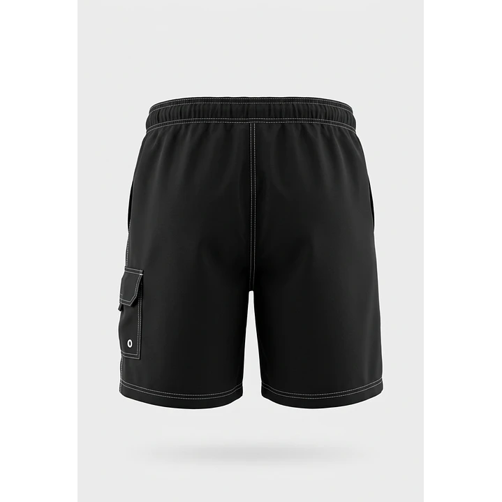 Traje De Baño Cargo Hombre Negro 2