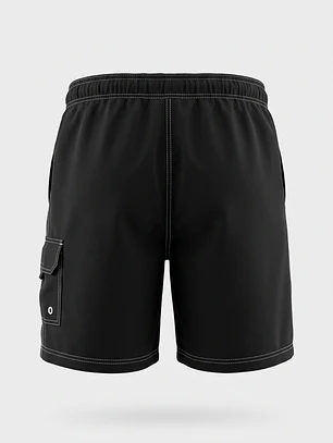 Traje De Baño Cargo Hombre Negro