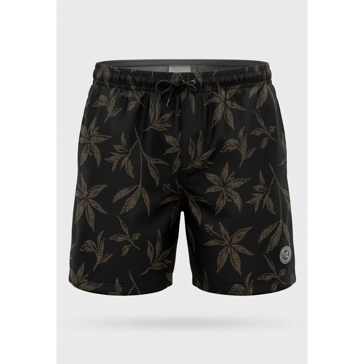Traje De Baño Palmeras Hombre Negro 1
