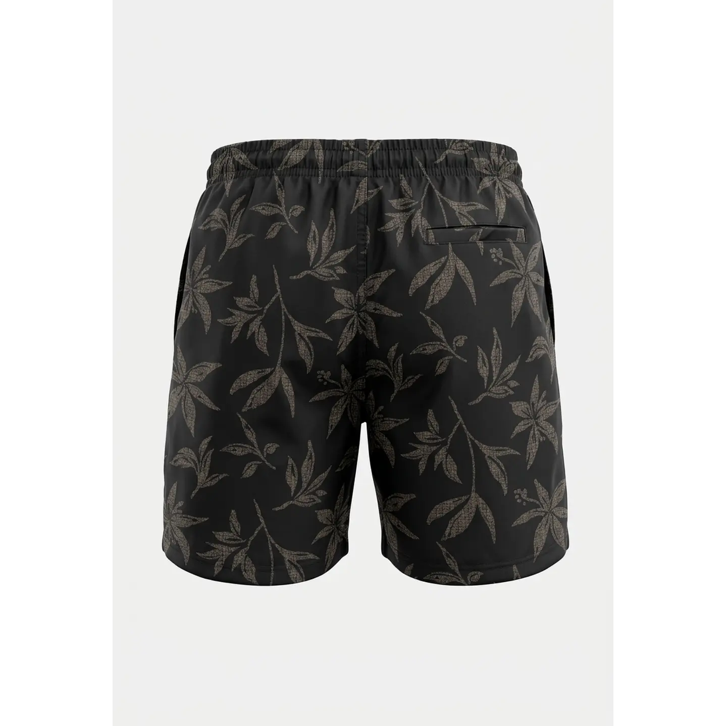 Traje De Baño Palmeras Hombre Negro 2