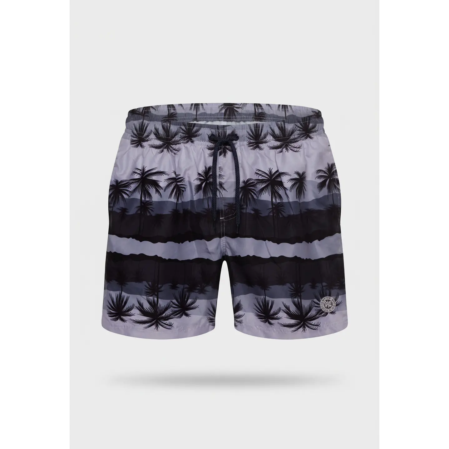 Traje De Baño Palmeras Hombre Gris 1