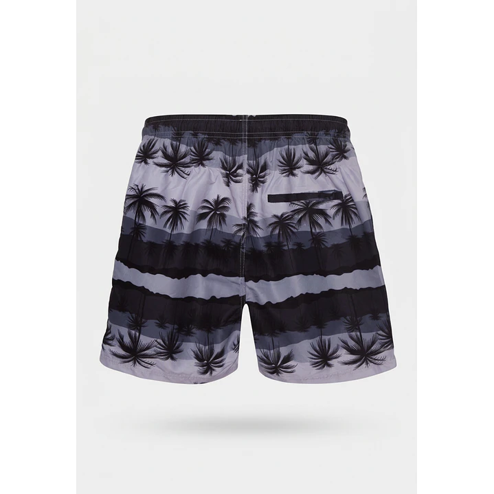 Traje De Baño Palmeras Hombre Gris 2