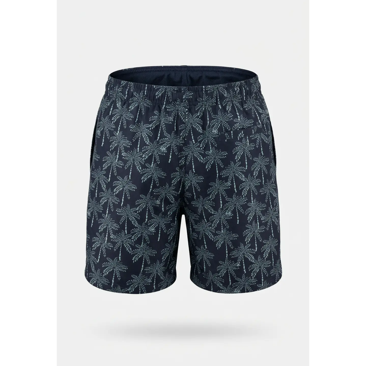 Traje De Baño Palmeras Hombre Azul 2