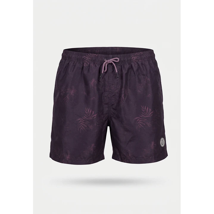 Traje De Baño Palmeras Hombre Lila 1