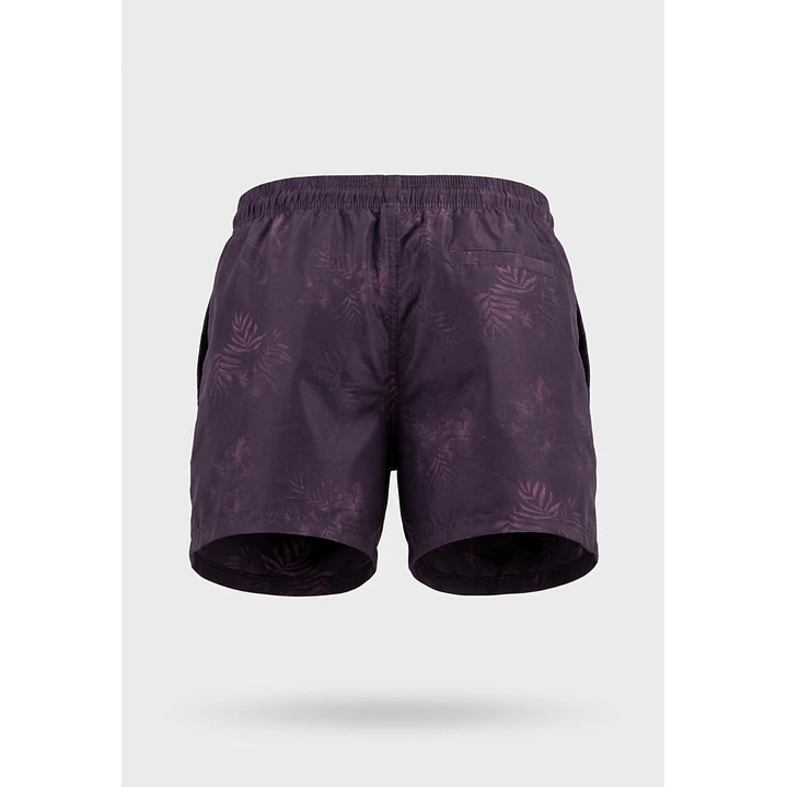 Traje De Baño Palmeras Hombre Lila 2