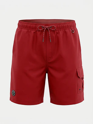 Traje De Baño Cargo Cargo Hombre Rojo