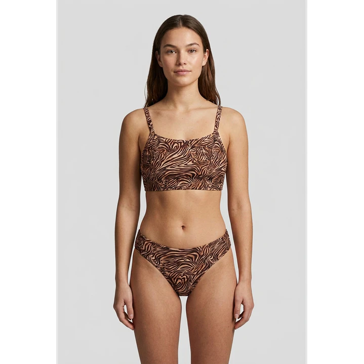 Traje De Baño 2 Piezas Mujer Café 1