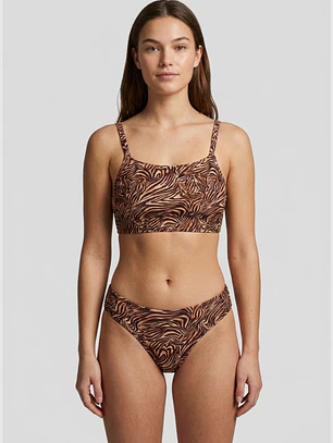 Traje De Baño 2 Piezas Mujer Café