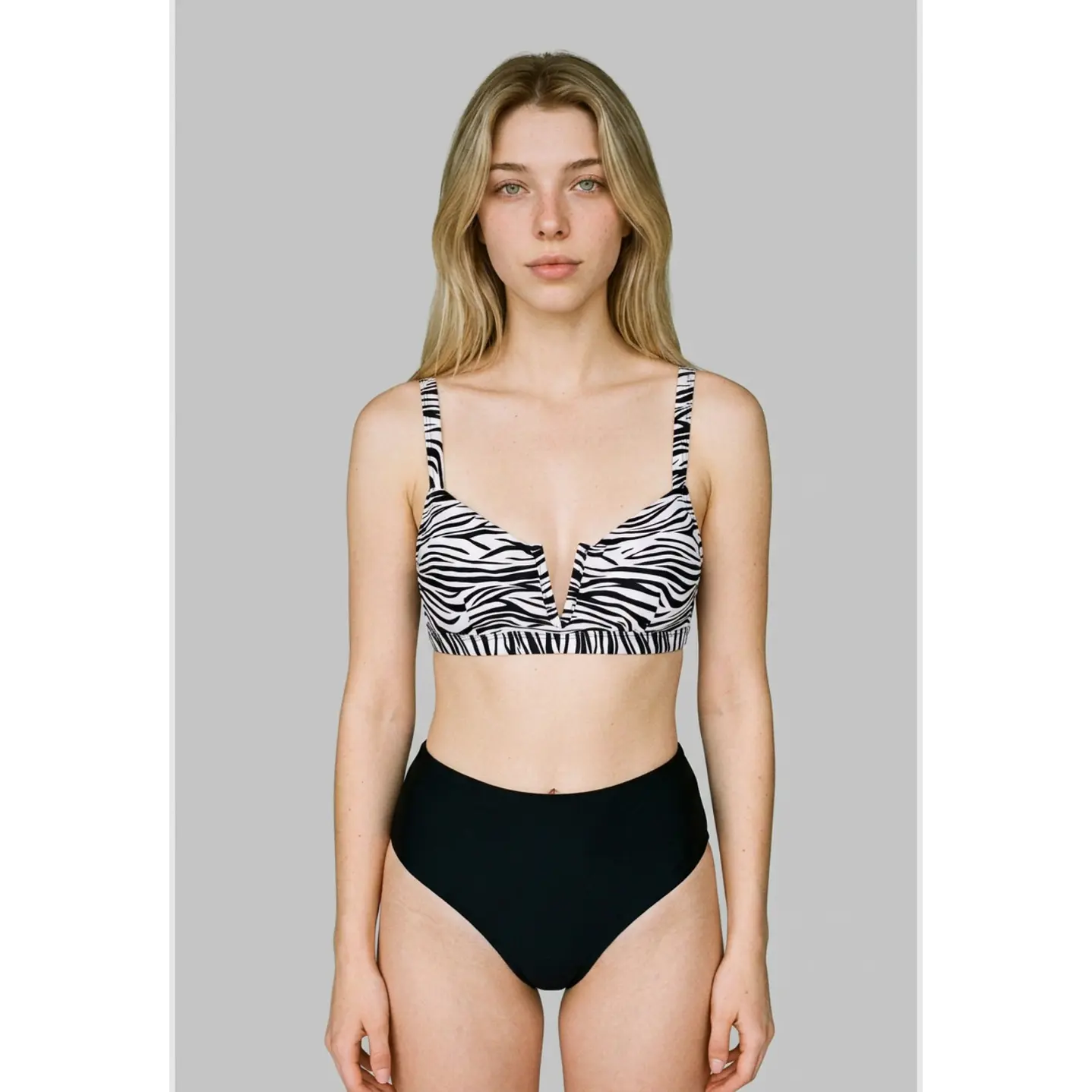 Traje De Baño 2 Piezas Mujer Negro 1