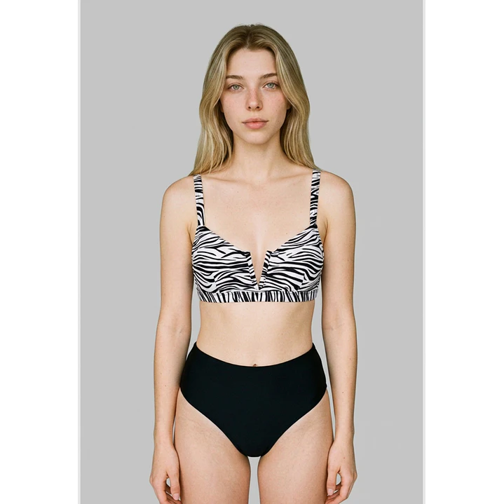 Traje De Baño 2 Piezas Mujer Negro 1
