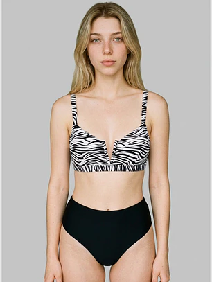 Traje De Baño 2 Piezas Mujer Negro