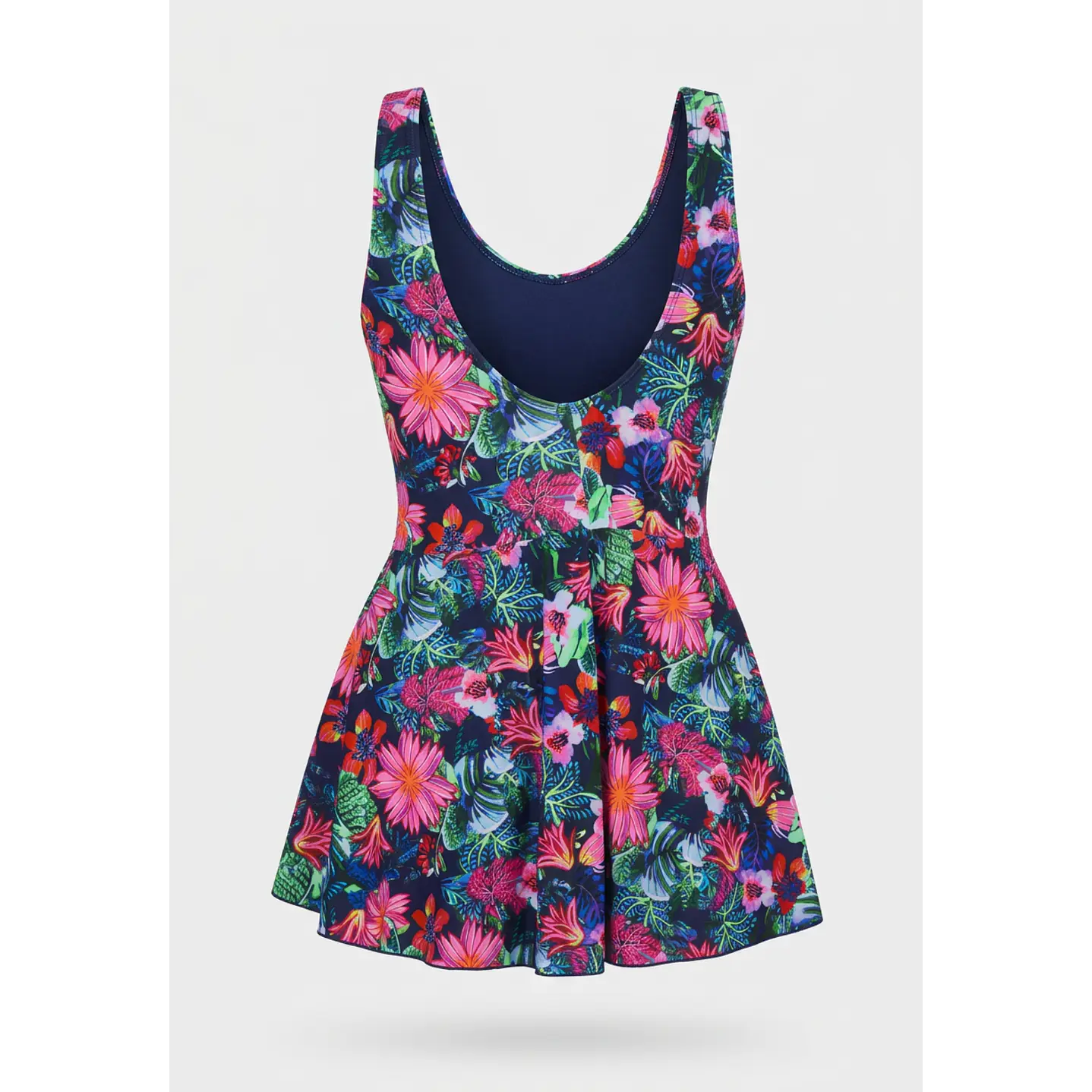 Traje De Baño Floral Mujer Azul  2