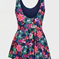Traje De Baño Floral Mujer Azul  - Miniatura 2