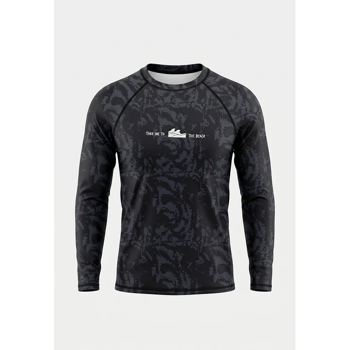 Traje Baño Polera UV Militar Lolo Negro 1