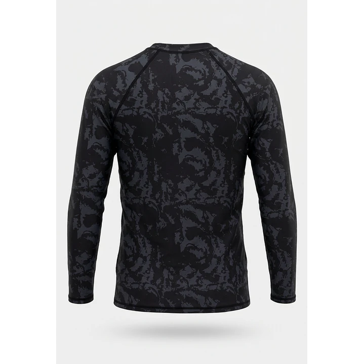 Traje Baño Polera UV Militar Lolo Negro 2