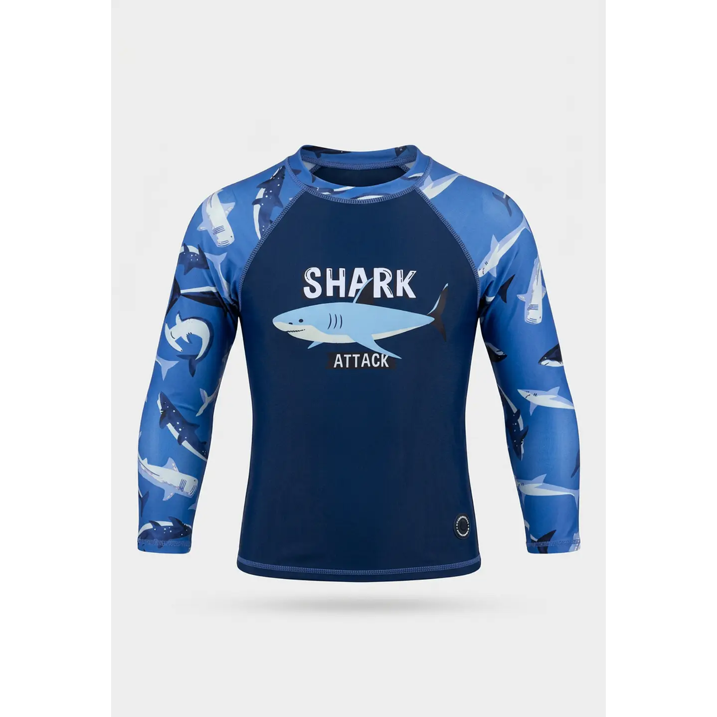 Traje Baño Polera UV Tiburon Niño Azul 1