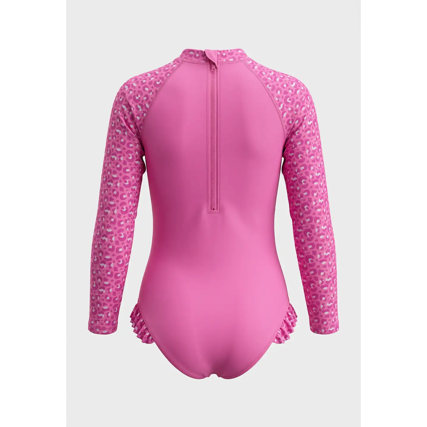 Traje Baño Entero Leopardo Niña Rosado 2