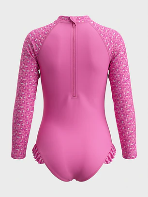 Traje Baño Entero Leopardo Niña Rosado