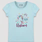 Pijama Corto Unicornio Niña Celeste - Miniatura 2
