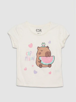 Pijama Corto Capibara Niña Morado