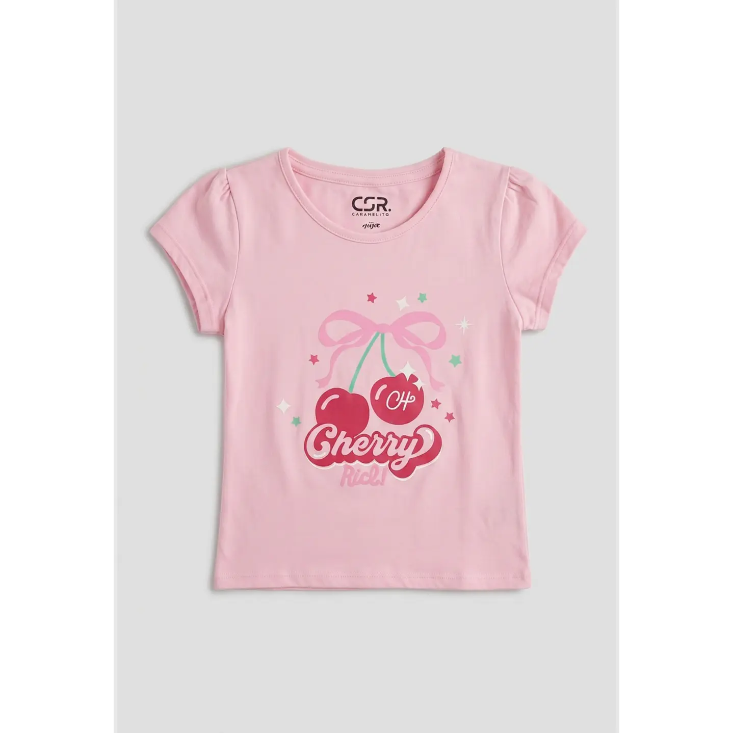 Pijama Corto Cherry Niña Rosado 2