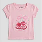 Pijama Corto Cherry Niña Rosado - Miniatura 2