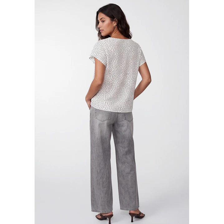 Polera Lunares Mujer Blanco 2