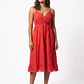 Vestido Pabilo Brodery Mujer Rojo - Miniatura 1