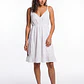 Vestido Pabilo Brodery Mujer Blanco - Miniatura 1