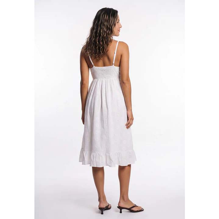 Vestido Pabilo Brodery Mujer Blanco 2