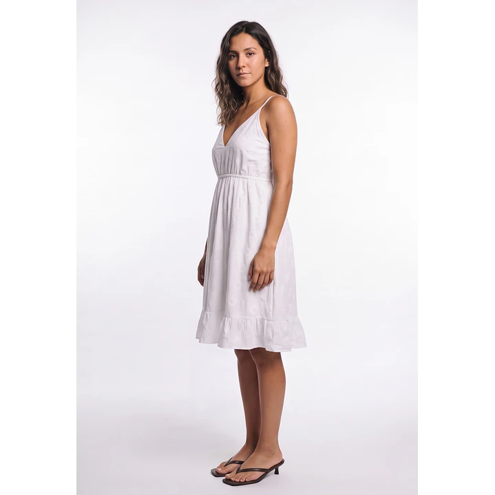 Vestido Pabilo Brodery Mujer Blanco 3