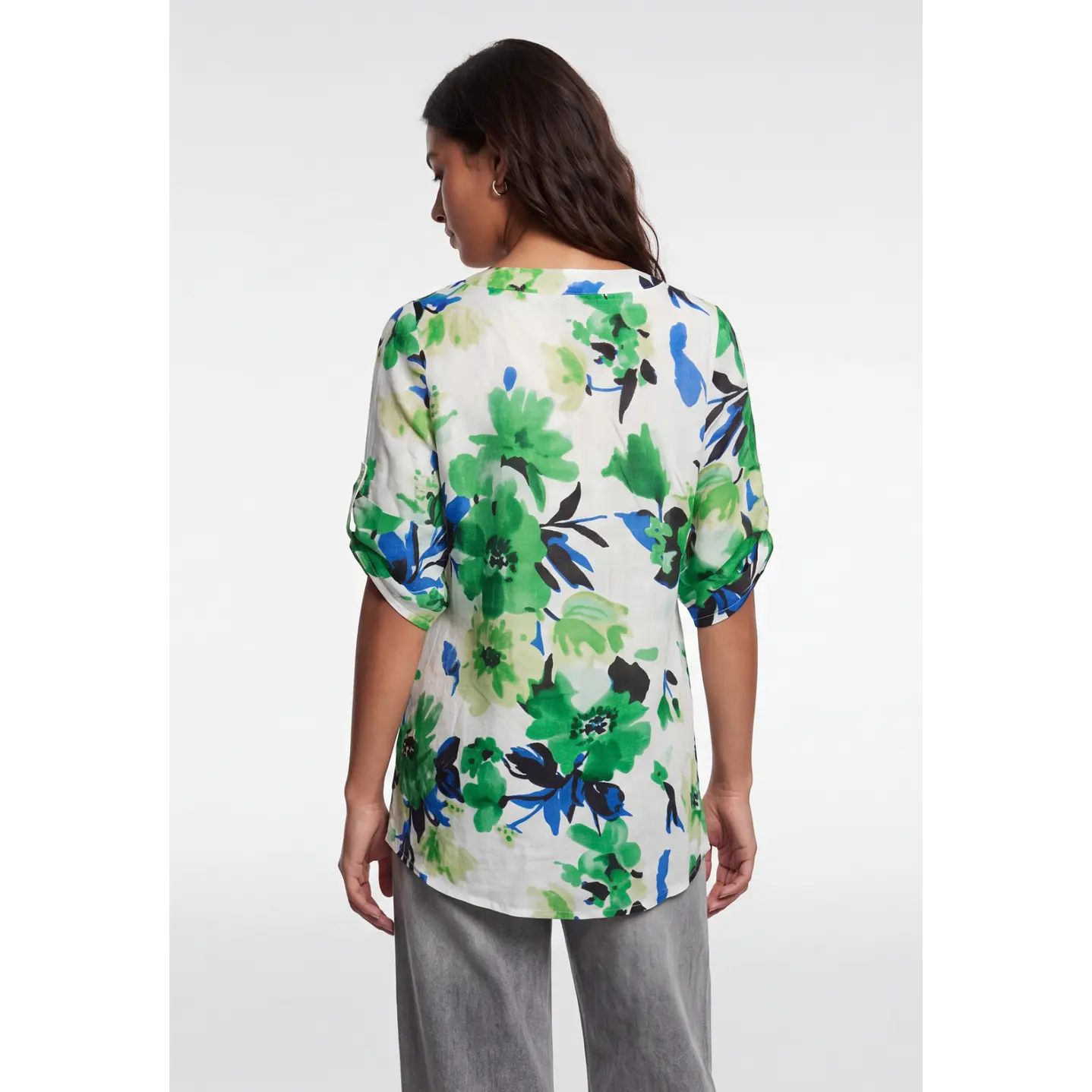 Blusa Flores Mujer Blanco 2