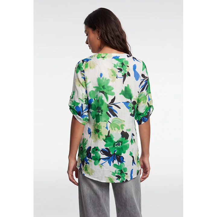 Blusa Flores Mujer Blanco 2