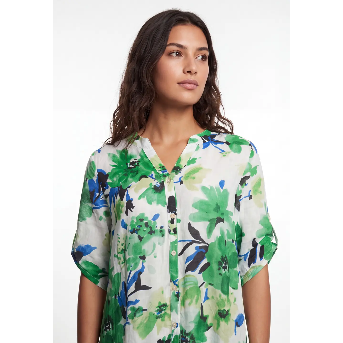 Blusa Flores Mujer Blanco 4