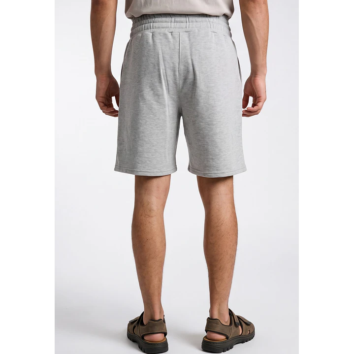 Bermuda Doble Pretina Hombre Gris 4