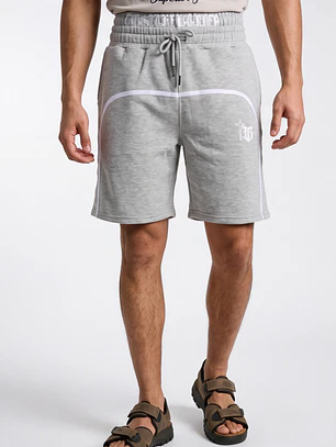 Bermuda Doble Pretina Hombre Gris