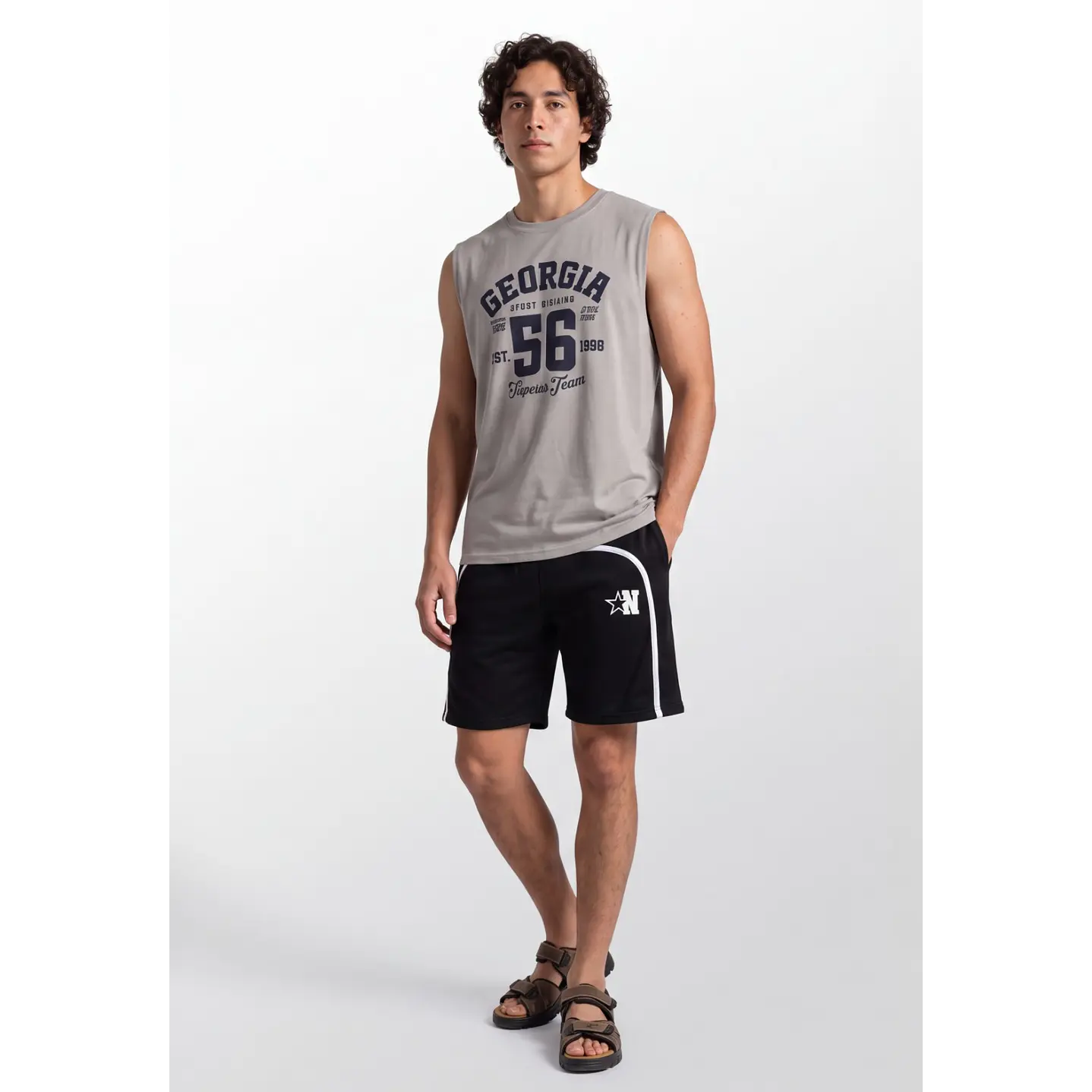Bermuda Doble Pretina Hombre Negro 3