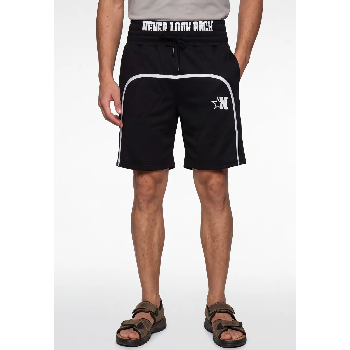 Bermuda Doble Pretina Hombre Negro 1