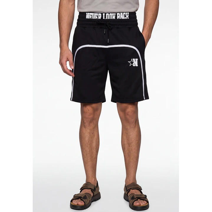 Bermuda Doble Pretina Hombre Negro 1