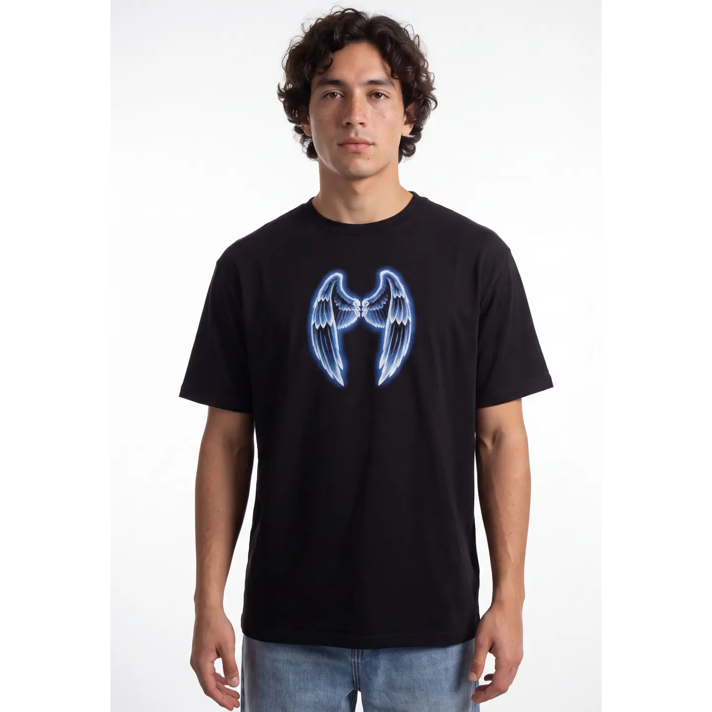 Polera Wings Hombre Negro 2