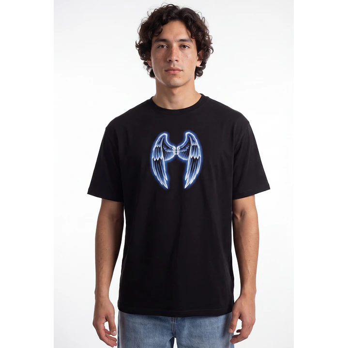 Polera Wings Hombre Negro 2