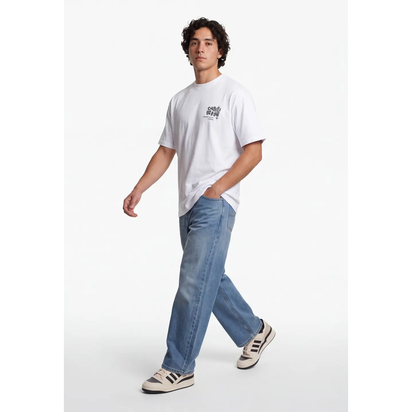 Polera Call us Now Hombre Blanco 3
