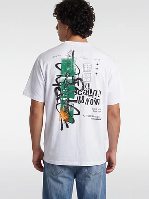 Polera Call us Now Hombre Blanco
