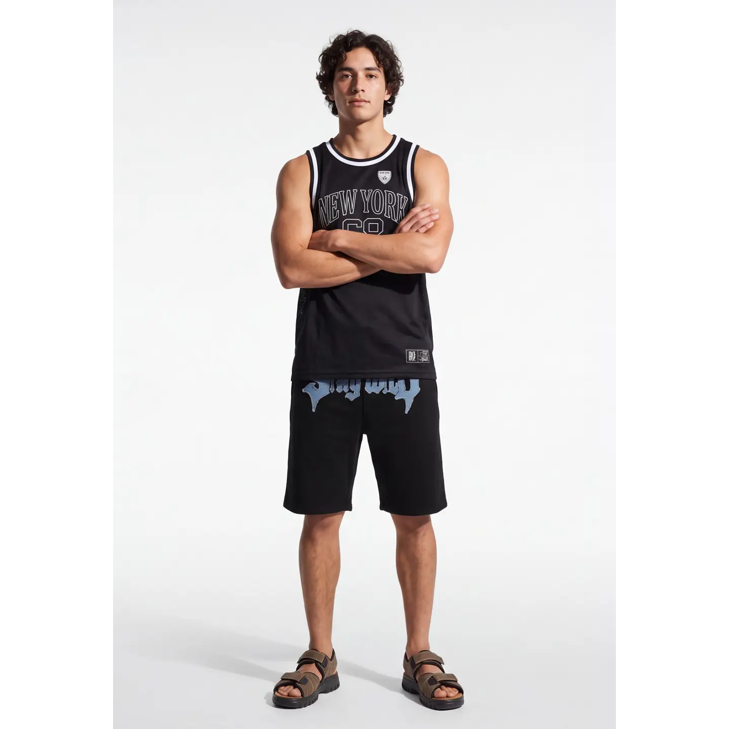 Bermuda Parche Baggy Hombre Negro 3